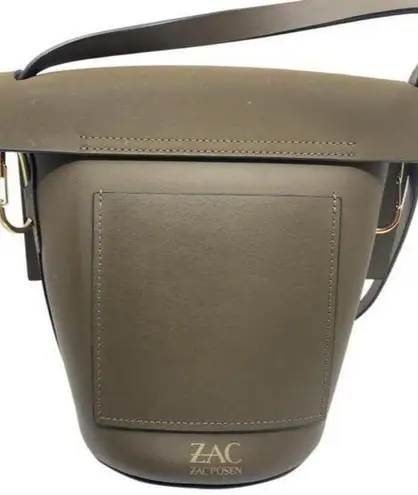 Zac Posen olive green leather cross body bag