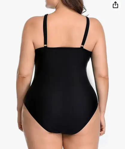 Aqua Eve Plus Size Swimsuit Women One Piece Swimsuit Tummy Control High Neck Bathing Suit Ruched