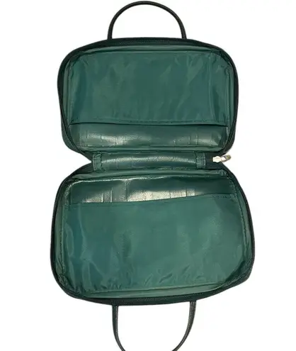 VTG Green Floral Tapestry Bible Book Zippered Carrying Tote Case Handles Pockets