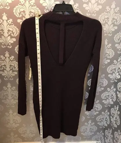 Kaisely Dark Purple Knit Medium Dress