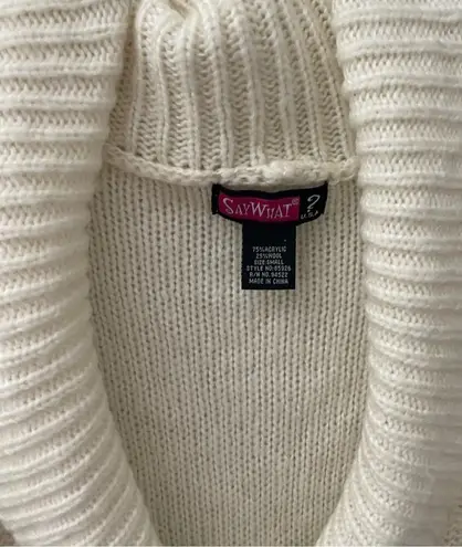 Y2K Cream Sweater Jacket Cardigan