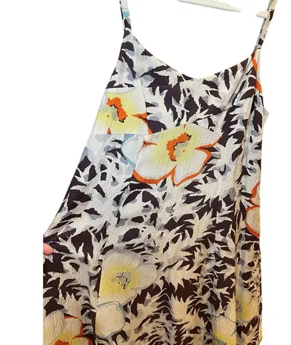 HD in Paris Anthropologie Women 2 Silk Dress Fern & Flower Flowy Slip Dress Boho