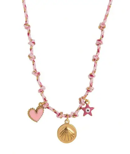 Handmade Vintage Boho Knotting Rope Chain Necklace Starfish Sun Conch Shell Necklace Charm Pearl Pendant Necklace Jewelry