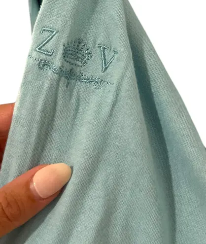 Zadig & Voltaire NWT! Blue Glitter “Baby” Henley Long Sleeve Tee