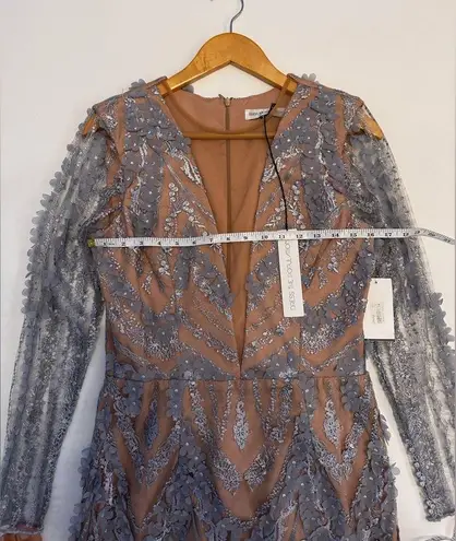 Dress the Population NWT Jamie Lace Sheath Dress Mineral Blue/Size L Party Dress