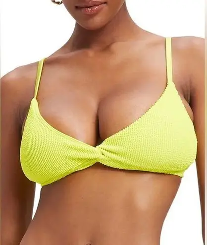 Good American 14.  Women’s Always Fits Twist Bikini Top Electric yellow001 size 8