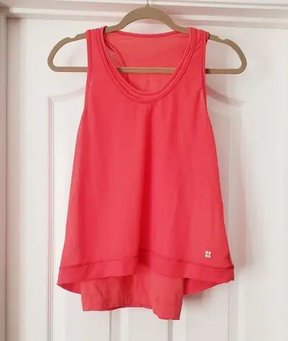 Sweaty Betty Coral Double Layer Twist Back Tank