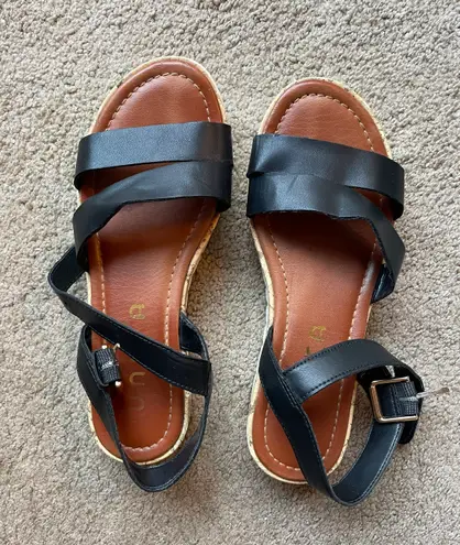 Unisa Black Sandals