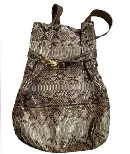 Chloé Chloe - Joan Bucket Bag Taupe Python Leather AUTHENTIC Rare 2000 Vintage