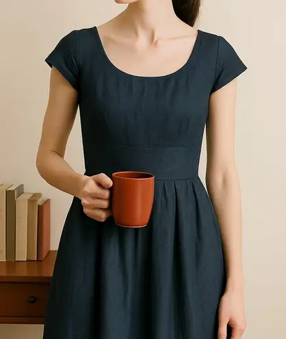 Eshakti XS/S Classic Blue Midi Dress