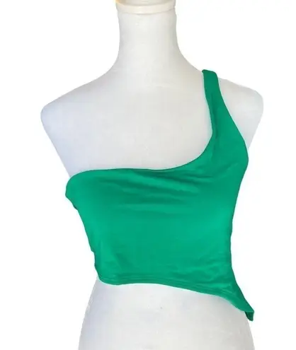 Naked Wardrobe - NWT Green Smooth
Side Asymmetrical Crop Top
Sz M