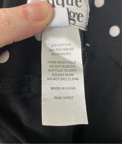 Unique Vintage Black&White Polka Dot Vivienne Swing Skirt Sz.5X/26