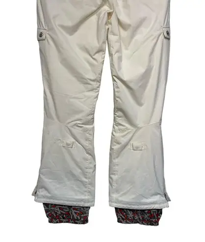 Burton Women's  White Snowboard Skiing Gear Dryride Cargo FLY Pants Size Med EUC