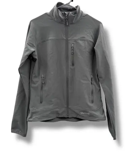 Marmot Women's Tempo Jacket Gray Long Sleeve Full Zip Embroidered Jacket Sz S