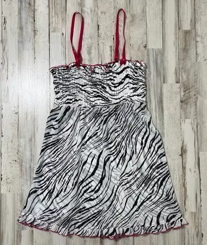 secret treasures 2000s Y2k Deadstock Zebra Animal Print Mini Slip Womens Small - Image 1