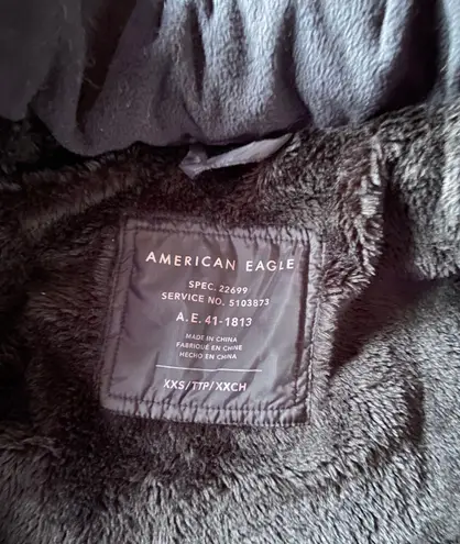 American Eagle Long Black Puffer Jacket