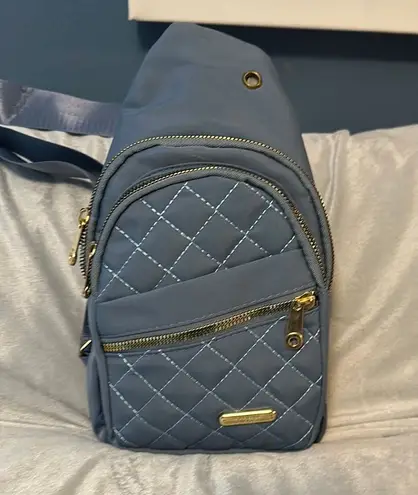 Quilted Blue Sling Bag new.