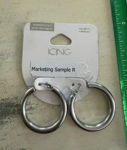 Icing Stainless Steel Hoop Earrings