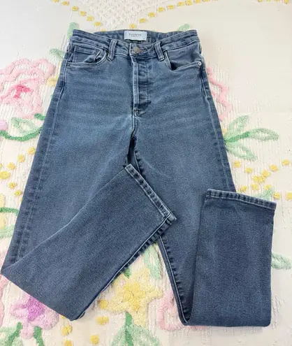 Evereve The Ever Straight High Rise Womens Jeans Size 25 Dark Wash Denim