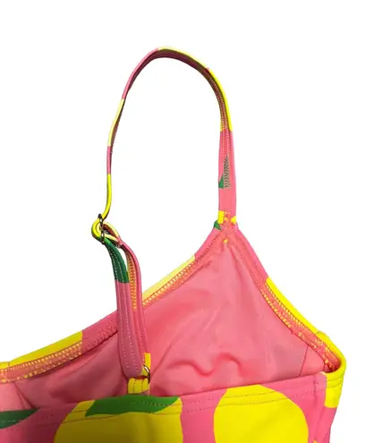 Kate Spade NWT  Sea Star Pink Lemon one piece swimsuit cut out back size Large