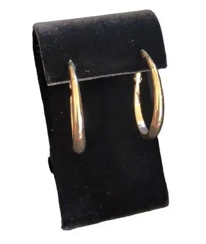 Gold Fashion Hoop Earrings Snap Closure