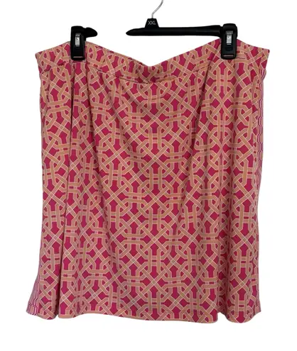 Susan Graver Liquid Knit Pink Geometric Skort Size 1X Casual Activewear