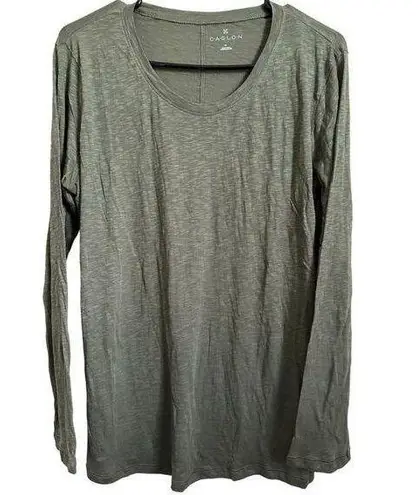 Caslon NEW  Women's Tee Shirt XL Extra Large Olive Green Casual Athleisure Cotton