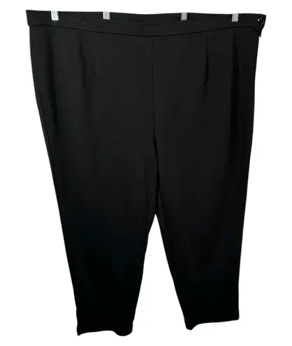 Bob Mackie Plus Size 3X Pants High Rise Solid Black Side Zip Career Capsule 230