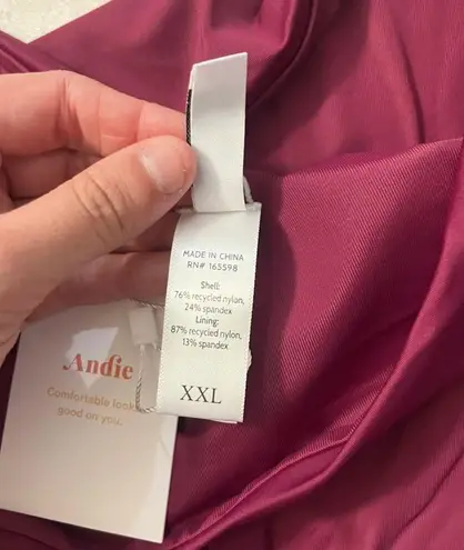 ANDIE NWT Swim Plum Purple Hipster Bikini Bottom XXL 90s Low Rise Beach Summer