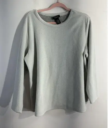 Womans Grace The Perfect Fit XL Gray Pullover Crew Neck Long Sleeve Soft Shirt