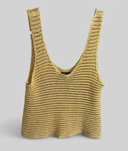 Torn By Ronny Kobo Tank ladies size Small coastal bohemian gold shimmer woven