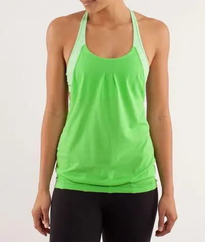 Lululemon Practice Freely Lime Green Tank Top Size 6