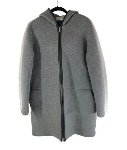 J Crew Womens Coat Stadium Cloth by Nello Gori Colorblock Gray Wool Blend 10