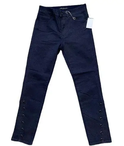 Mavi high rise shimmer grommets skinny ankle jeans size 27 dark blue