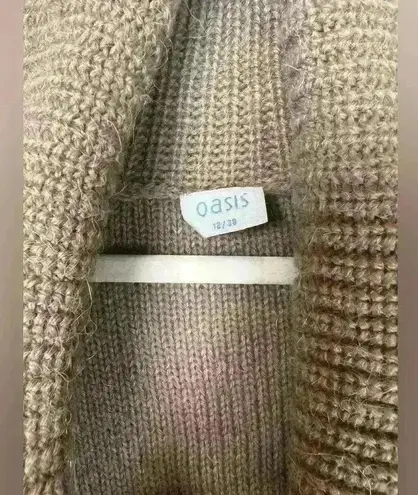 Oasis Cowl Neck Tunic Sweater Oversized Brown Alpaca Blend Women’s Size US 8-10