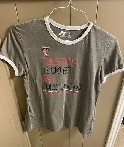 Russell Athletic Tailgates Tackles and Touchdowns Texas Tech Football shirt Women's Size Large