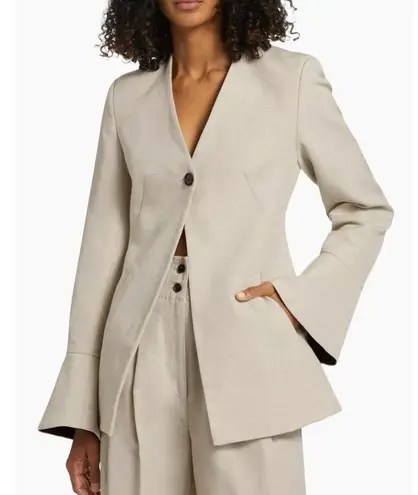 Co Peplum Cuff Jacket flared sleeves and single