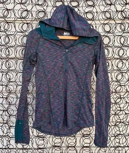 REI long sleeve hooded thermal base layer long sleeve top XXS Purple