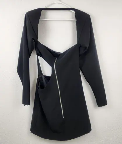 Retrofête Retrofete Black Mini Dress Long Sleeve Cut Out Size Small? Sample