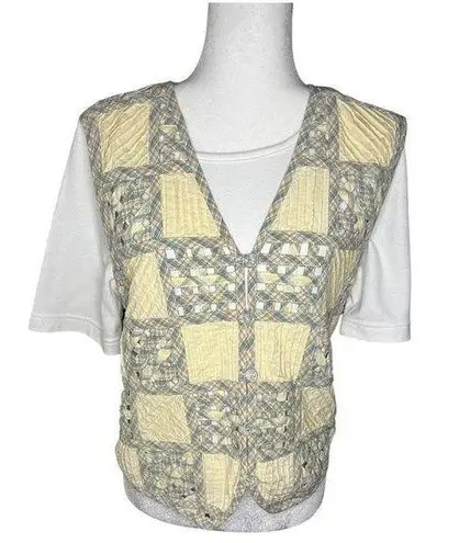 Vintage Quilted Vest/Tee Short Sleeve