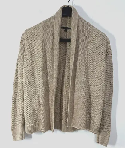 Classiques Entier Linen Blend Cardigan Sweater Womens Medium Basket Weave Knit - Image 1