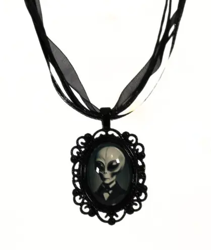 Handmade The Gentleman Alien Victorian Gothic Necklace - Image 1