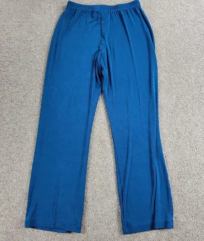 Travelers by Chicos Pants Womens 0 Sm Blue Elastic Waist Pull On Slinky Lounge