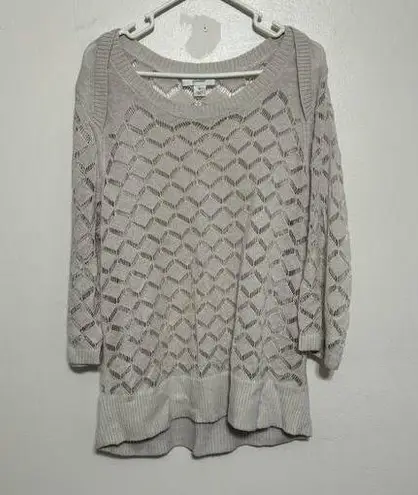 cj banks Light Gray Knit Sweater Size 2X