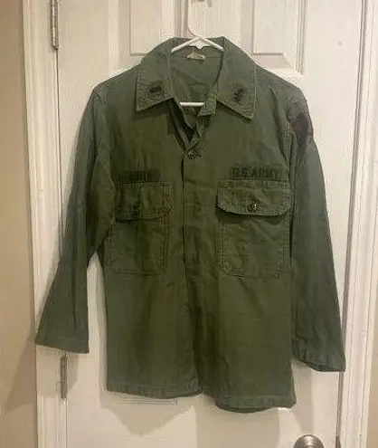 US Army Vintage Fatigue Utility Shirt, A63 Green Size 12