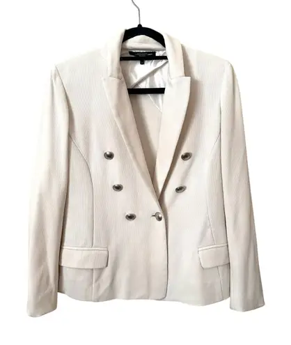WEEKEND MAX MARA Textured One Button Blazer White Medium