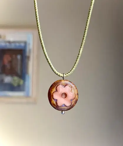 Handmade quality Czech glass bead fairy boho vintage retro style necklace🌿✨