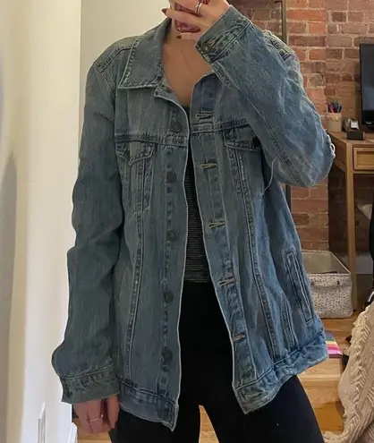 Forever 21 Oversized denim distressed jacket