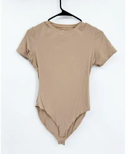 SKIMS Fits Everybody Short Sleeve Crewneck T-Shirt Bodysuit Nude Size Large