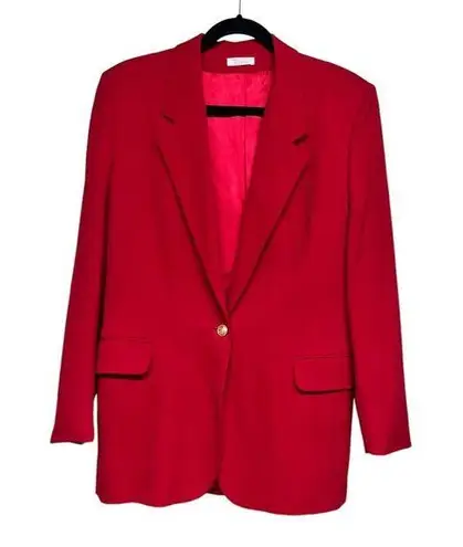 Shawn Thomas Tailored Blazed Jacket Red Women’s Size 12
